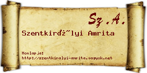 Szentkirályi Amrita névjegykártya